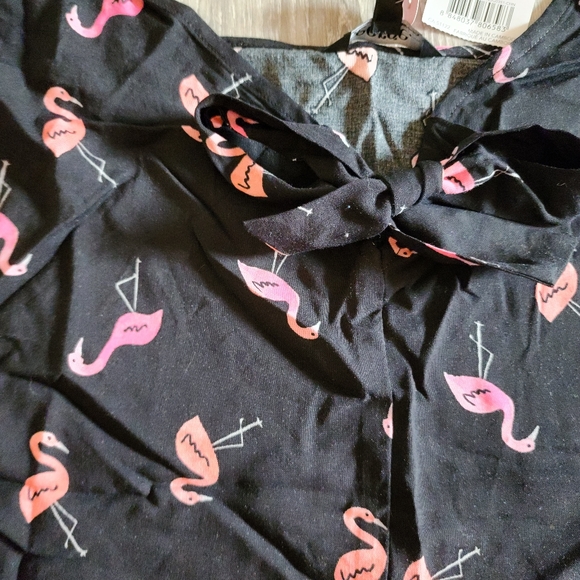 NWT XL Black and pink flamingo tank top - Picture 2 of 2